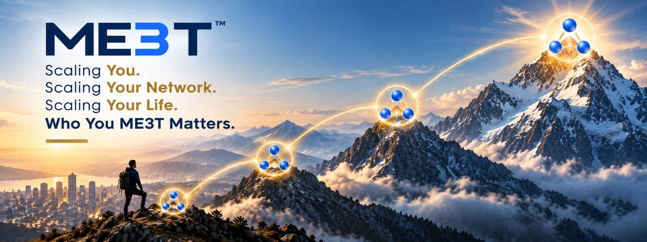 ME3T — Scaling you. Scaling your network. Scaling your life. Who you ME3T matters.